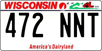 WI license plate 472NNT
