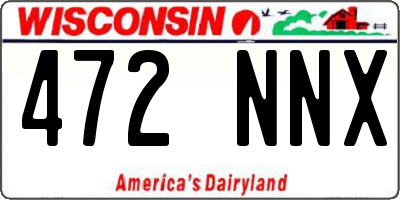 WI license plate 472NNX