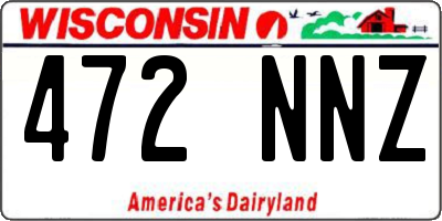 WI license plate 472NNZ