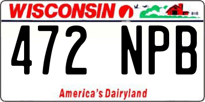 WI license plate 472NPB