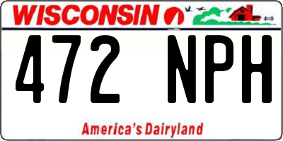WI license plate 472NPH