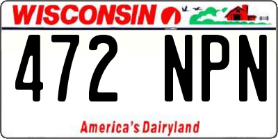 WI license plate 472NPN