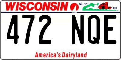 WI license plate 472NQE
