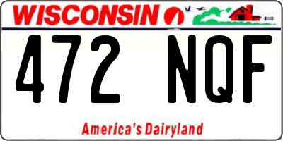 WI license plate 472NQF