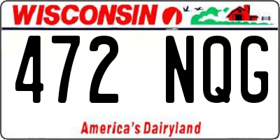 WI license plate 472NQG