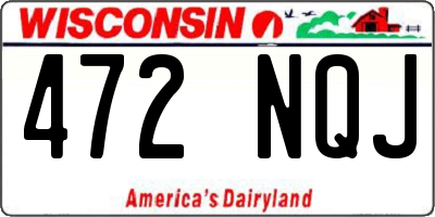 WI license plate 472NQJ