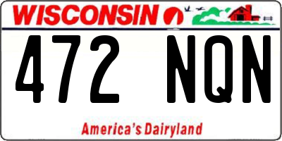 WI license plate 472NQN