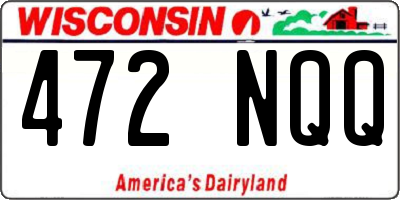 WI license plate 472NQQ