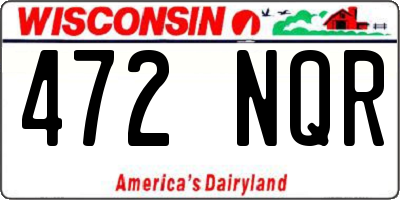 WI license plate 472NQR
