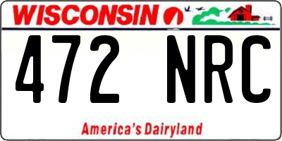 WI license plate 472NRC