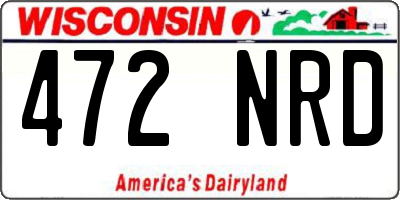 WI license plate 472NRD