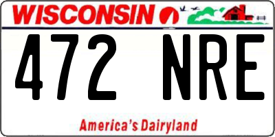 WI license plate 472NRE