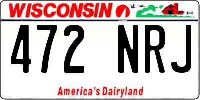 WI license plate 472NRJ
