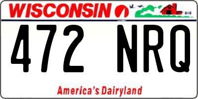 WI license plate 472NRQ