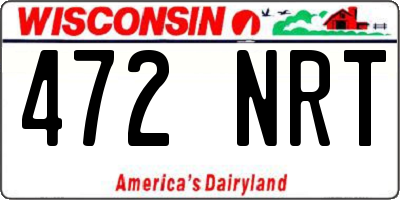 WI license plate 472NRT