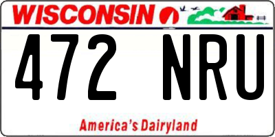 WI license plate 472NRU