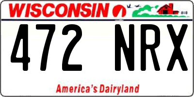 WI license plate 472NRX