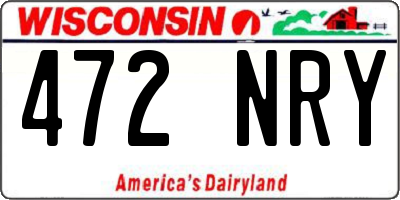 WI license plate 472NRY