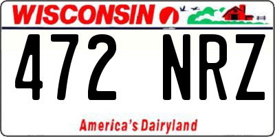 WI license plate 472NRZ