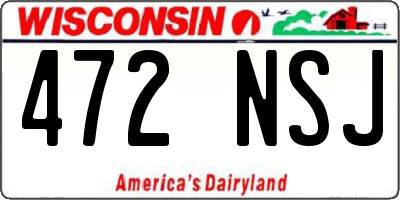 WI license plate 472NSJ