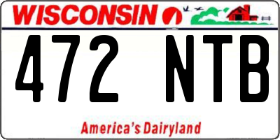 WI license plate 472NTB