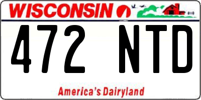 WI license plate 472NTD