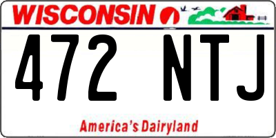 WI license plate 472NTJ