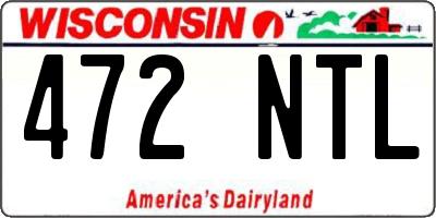 WI license plate 472NTL