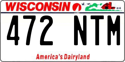 WI license plate 472NTM