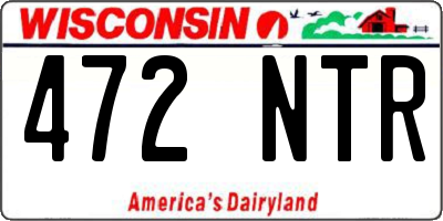 WI license plate 472NTR