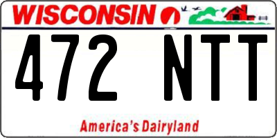 WI license plate 472NTT
