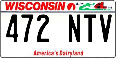 WI license plate 472NTV