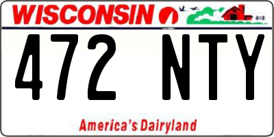WI license plate 472NTY