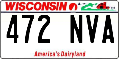 WI license plate 472NVA