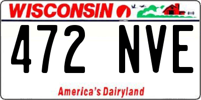 WI license plate 472NVE