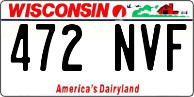 WI license plate 472NVF