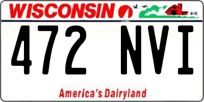 WI license plate 472NVI