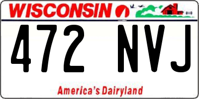 WI license plate 472NVJ