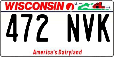 WI license plate 472NVK