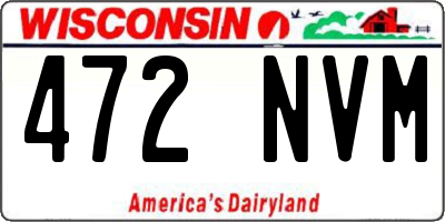 WI license plate 472NVM
