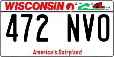 WI license plate 472NVO