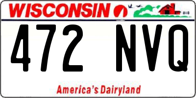 WI license plate 472NVQ