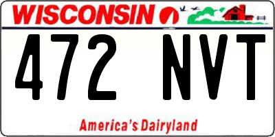 WI license plate 472NVT
