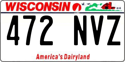 WI license plate 472NVZ
