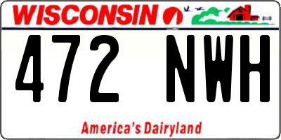 WI license plate 472NWH