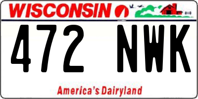 WI license plate 472NWK
