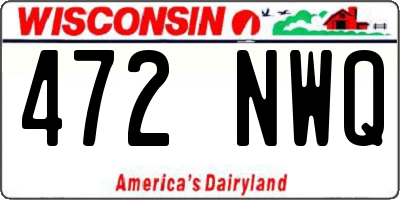 WI license plate 472NWQ