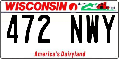 WI license plate 472NWY