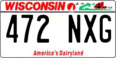 WI license plate 472NXG