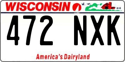 WI license plate 472NXK
